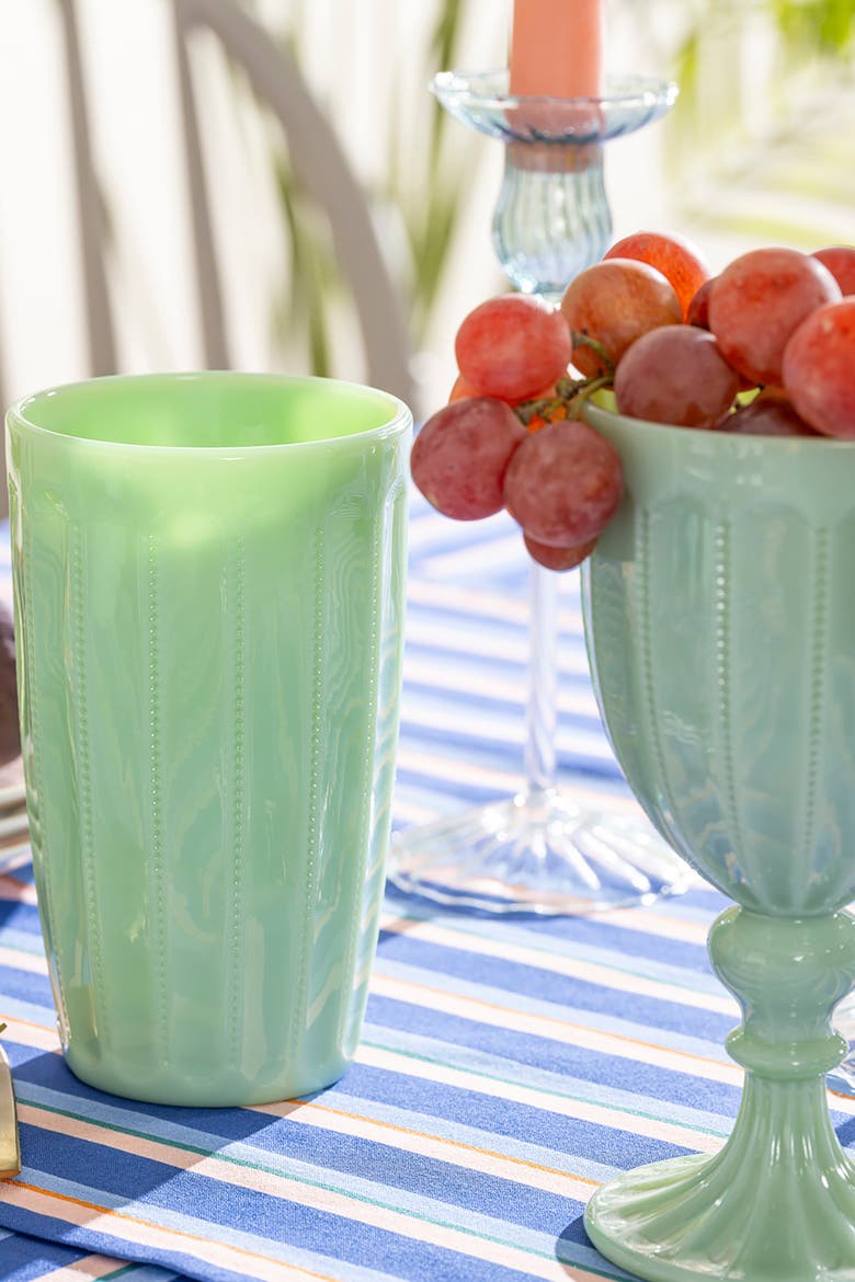 Henan Glass Soft Drink Tumbler 12 oz Set of 4, Alternate, color, Green