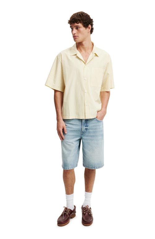 Shop Cotton On Baggy Denim Short In Vision Blue