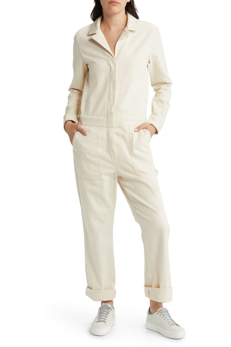 Overland Stretch Organic Cotton Jumpsuit, Main, color, NATURAL