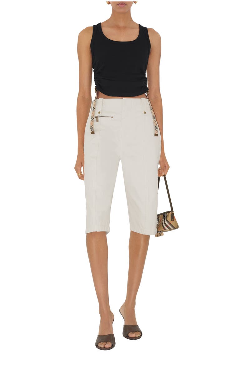 Burberry Festival Cotton Blend Tank Top, Main, color, Black