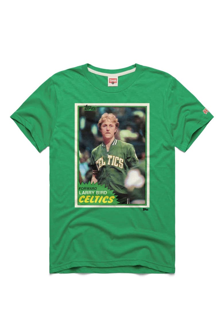 Unisex Homage Larry Bird Green Boston Celtics Topps Trading Card Player Tri-Blend T-Shirt, Main, color, Green