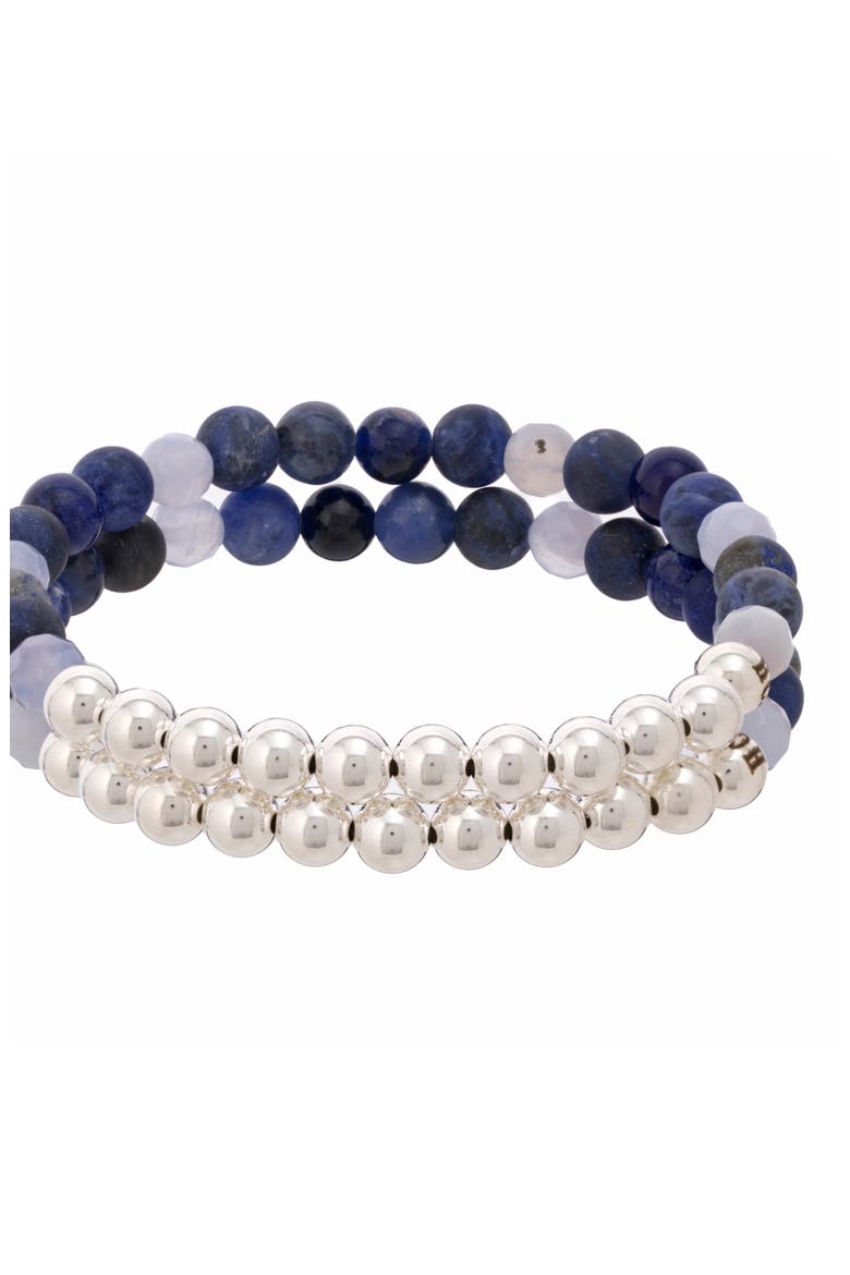 N12 Express & Communicate Set of 2 Healer's Bracelets, Alternate, color, SILVER