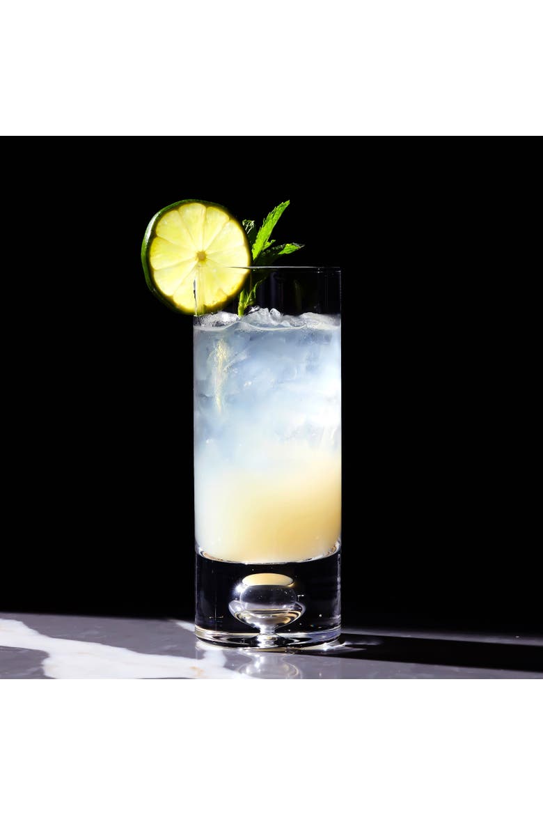 Crystal Bubble Base Collins Glass Highball Tumbler - 12oz - Set of 4, Alternate, color, Clear