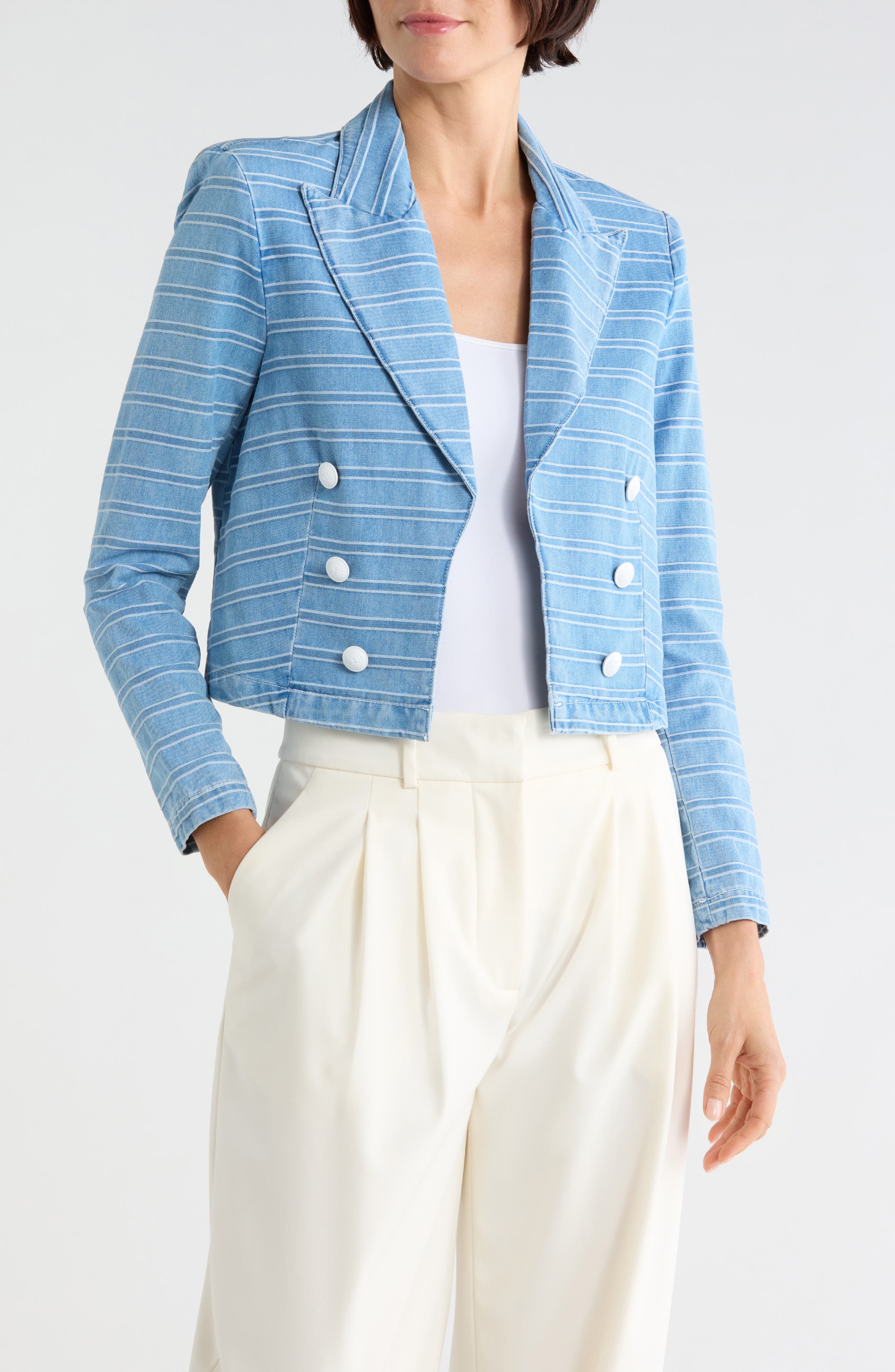 Dolly Cropped Striped Blazer
