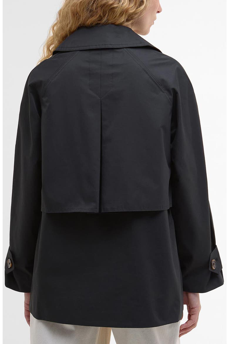 Maisy Showerproof Double Breasted Jacket, Alternate, color, BLACK SAFARI TARTAN