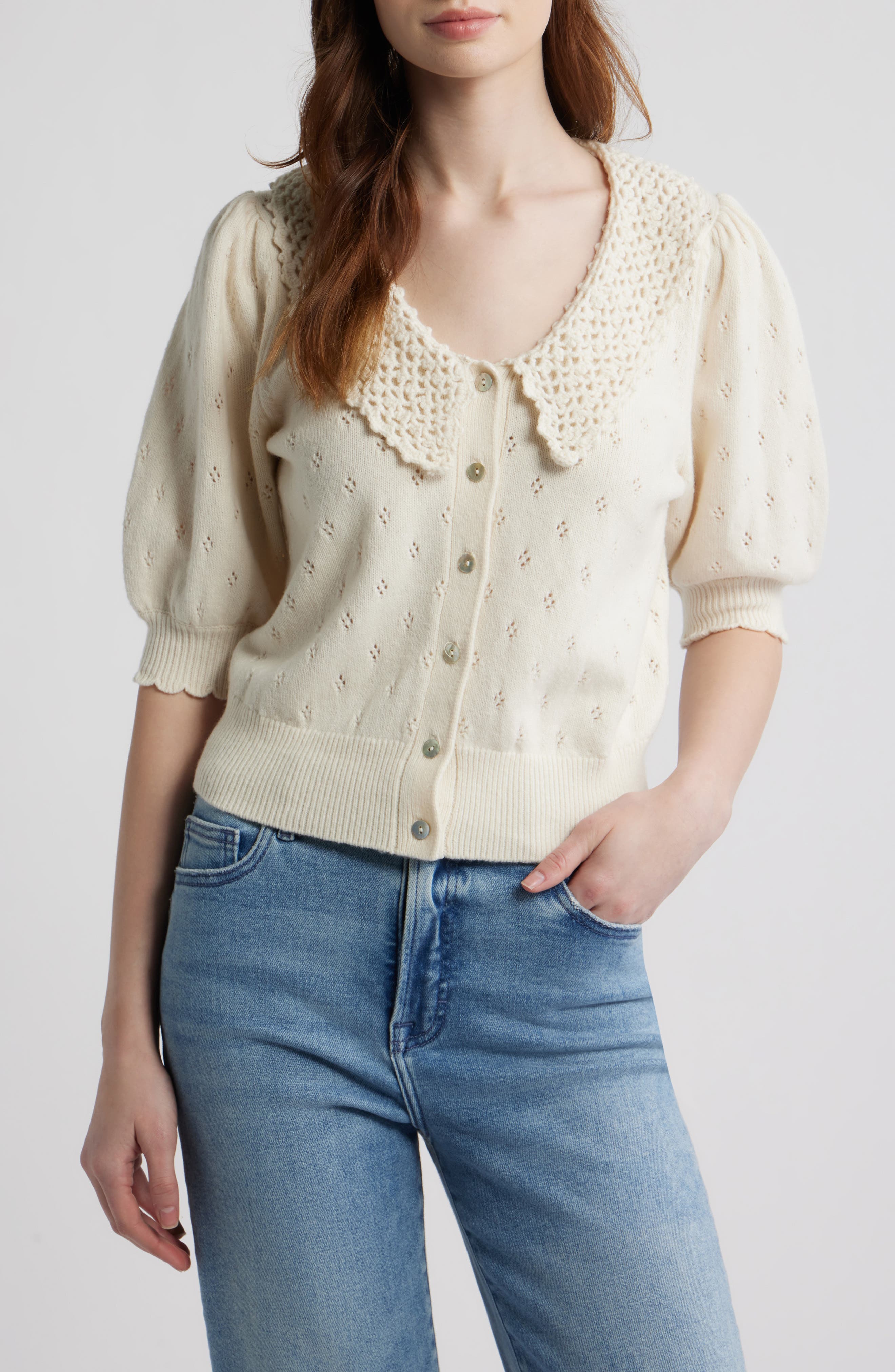 Mindy Pointelle Cardigan