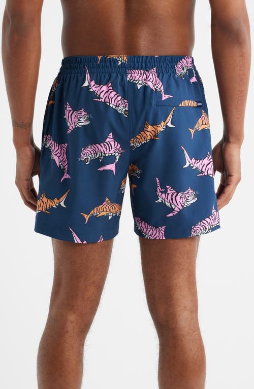 Chubbies The King Of The Seas Classic Lined 5.5-inch Swim Trunks In Blue