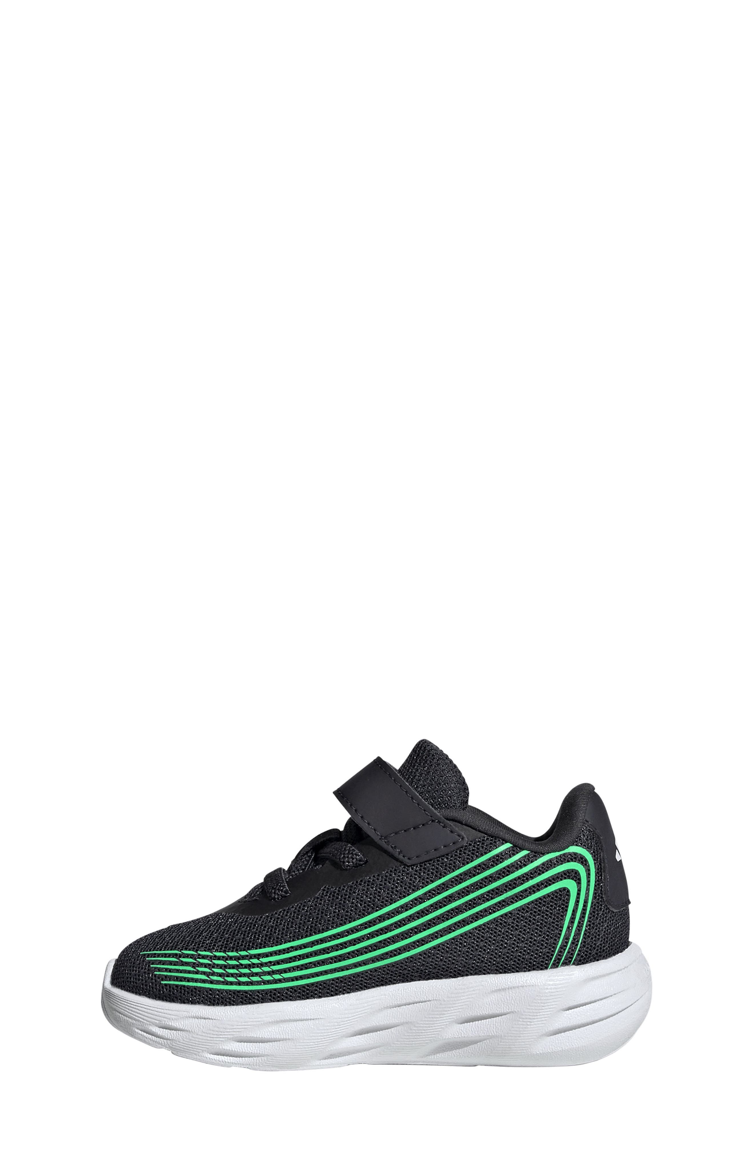 adidas Kids' Galaxy 8 EL Sneaker, Alternate, color, Grey/ Tech Grey/ Green