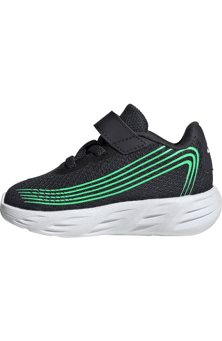 adidas Kids' Galaxy 8 EL Sneaker, Alternate, color, Grey/ Tech Grey/ Green