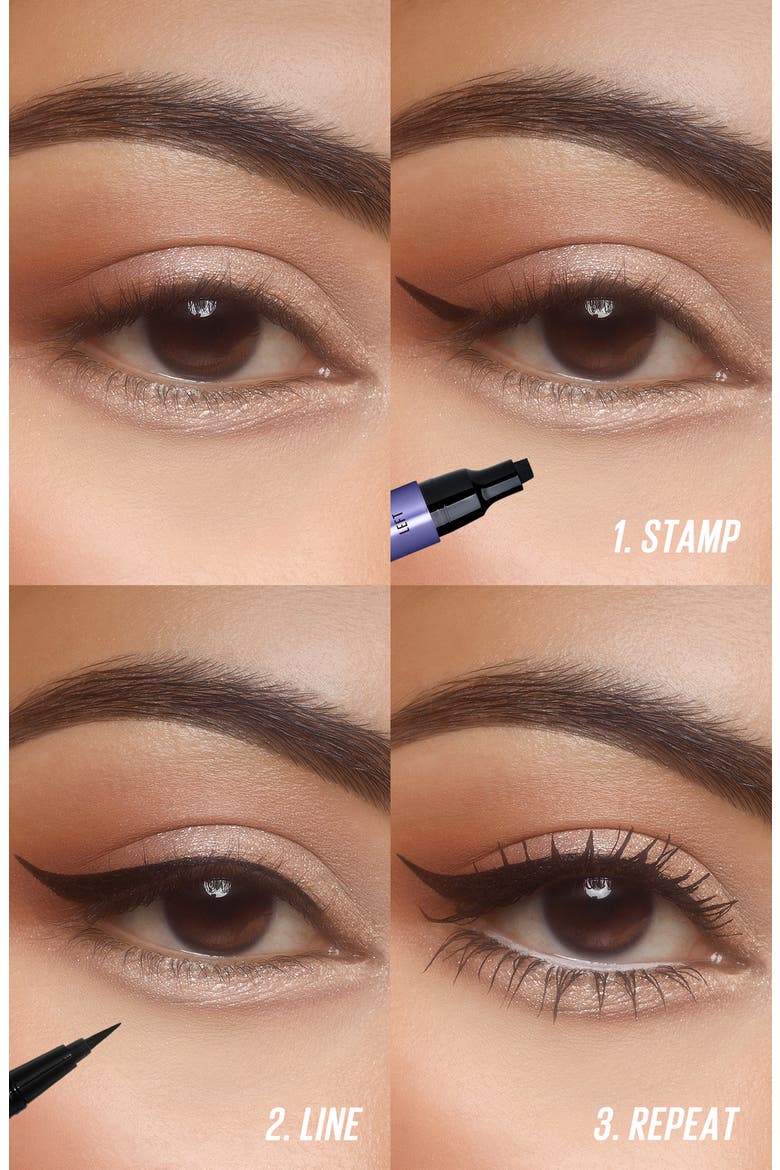 Wink Long Winged Eyeliner Stamp & Eyeliner Pen Set, Alternate, color, BLACK