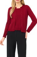 Halogen® Attached Tank Cardigan Sweater
