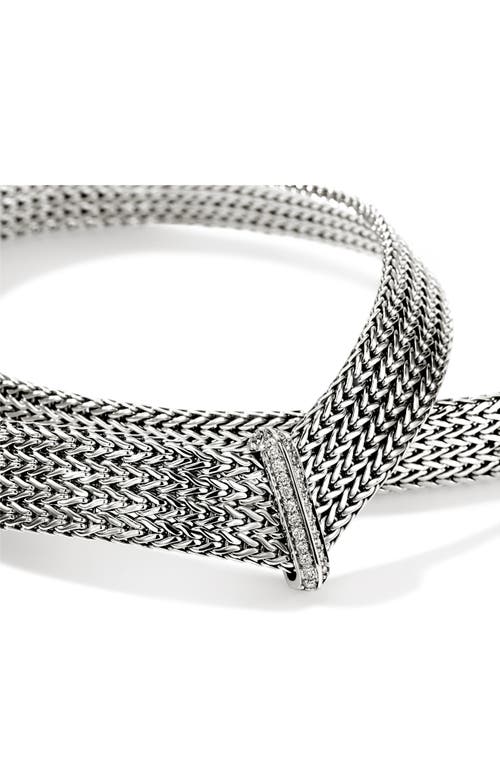 John Hardy Icon Link Pavé Diamond Necklace In Metallic
