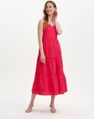 Finery London Petite Hazel Cheesecloth Midi Dress