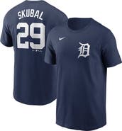 Nike Men's Nike Tarik Skubal Navy Detroit Tigers Fuse Name & Number T-Shirt