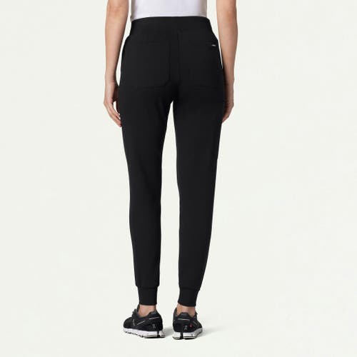 Jaanuu 6-pocket Slim Knit Scrub Jogger In Black