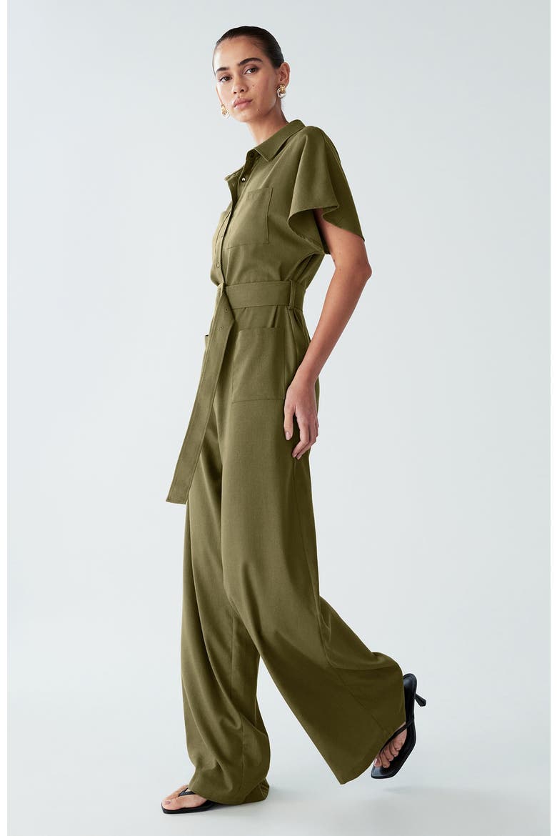 Zel Jumpsuit, Alternate, color, Olive Green
