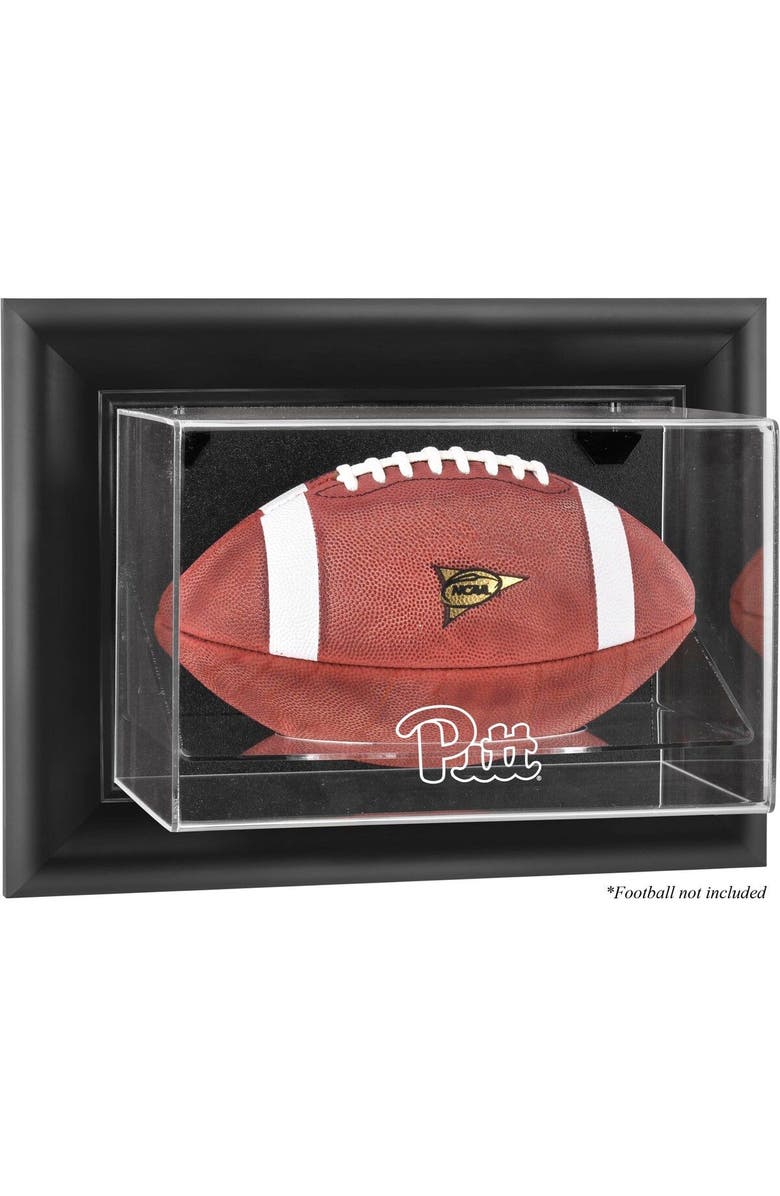 FANATICS AUTHENTIC Pittsburgh Panthers Black Framed Wall-Mountable Football Display Case, Main, color, 