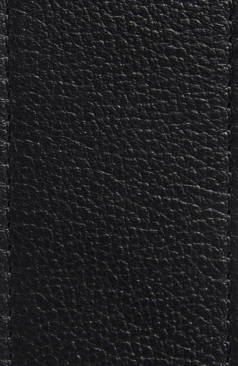 MCM M Logo Buckle Leather Belt, Alternate, color, Black