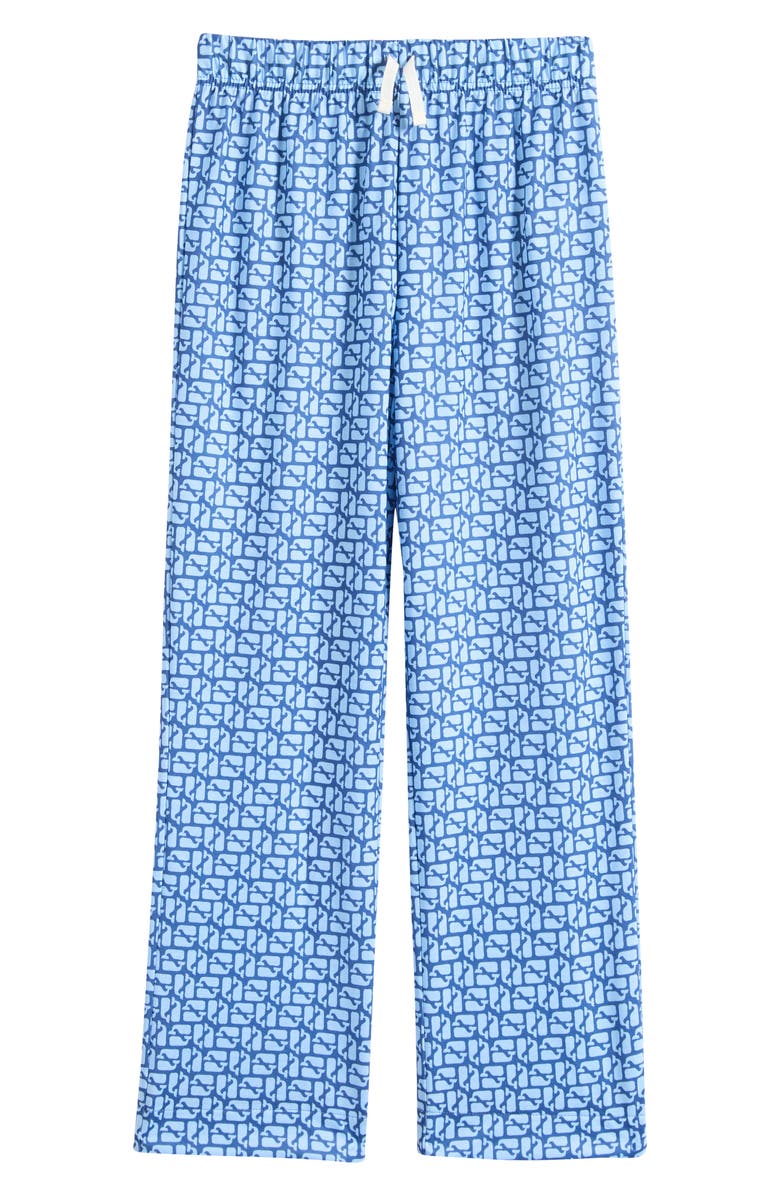 vineyard vines Kids' Knit Pajama Pants, Main, color, Puzzle Whale - Moon