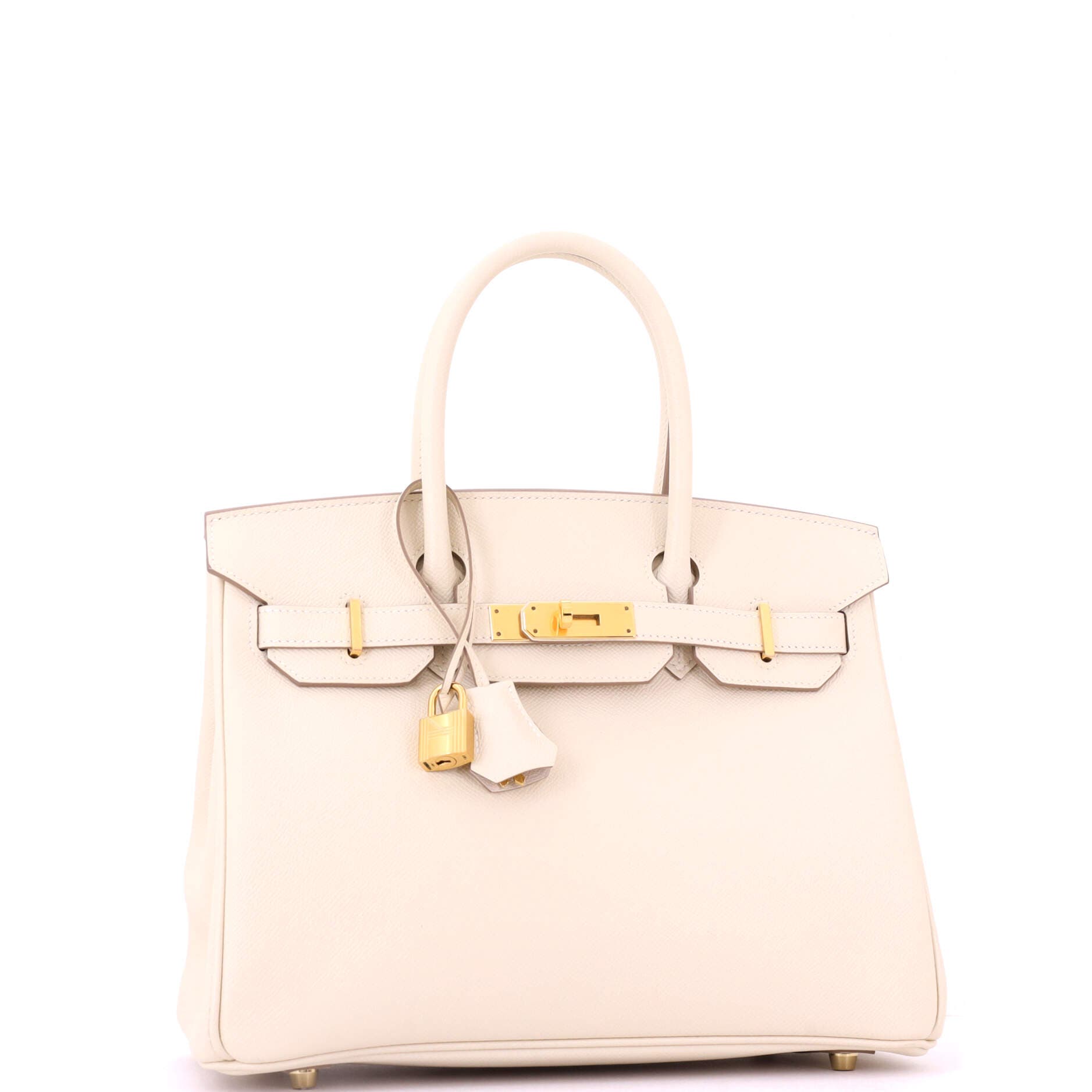Pre-Owned Hermes Birkin Handbag Light Epsom with Gold Hardware 30, Alternate, color, Craie