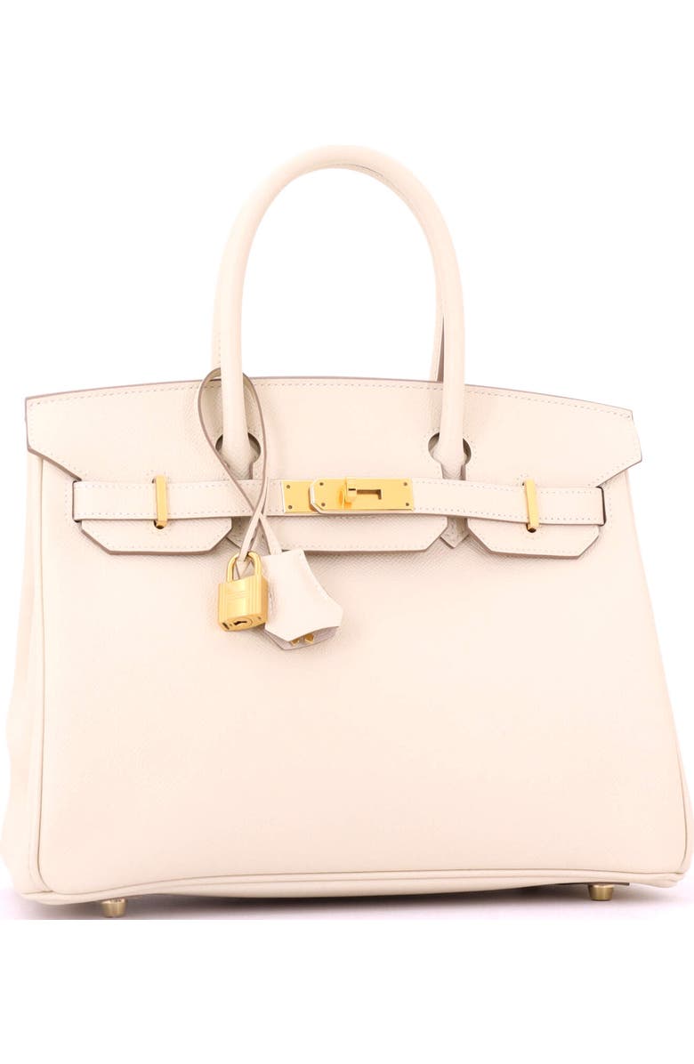 Pre-Owned Hermes Birkin Handbag Light Epsom with Gold Hardware 30, Alternate, color, Craie