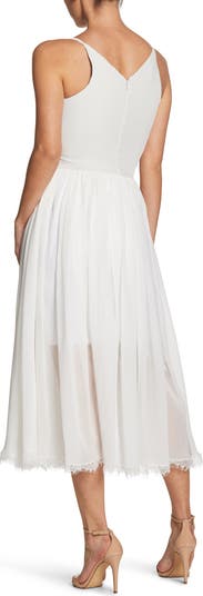 Alicia Mixed Media Midi Dress