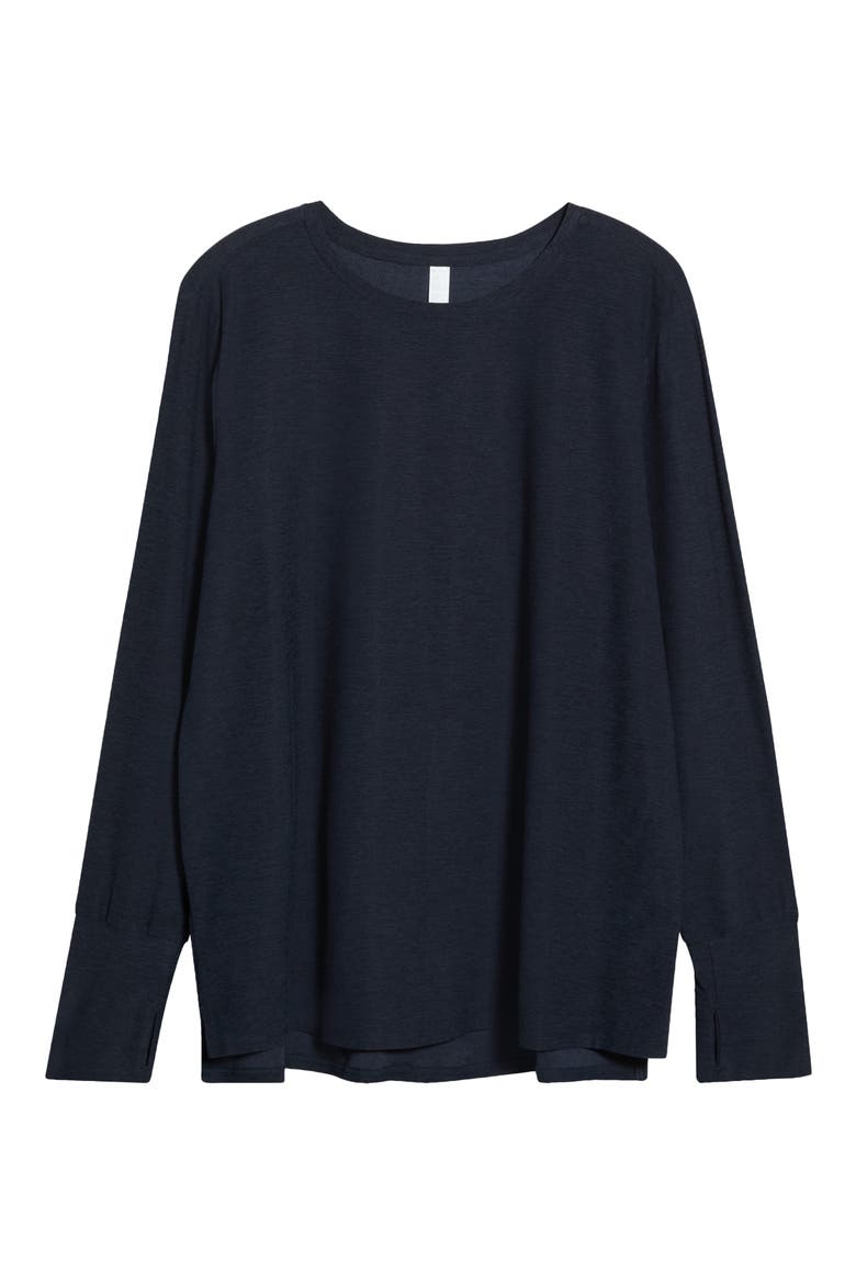 Renew Lite Long Sleeve T-Shirt, Main, color, NAVY SAPPHIRE MELANGE