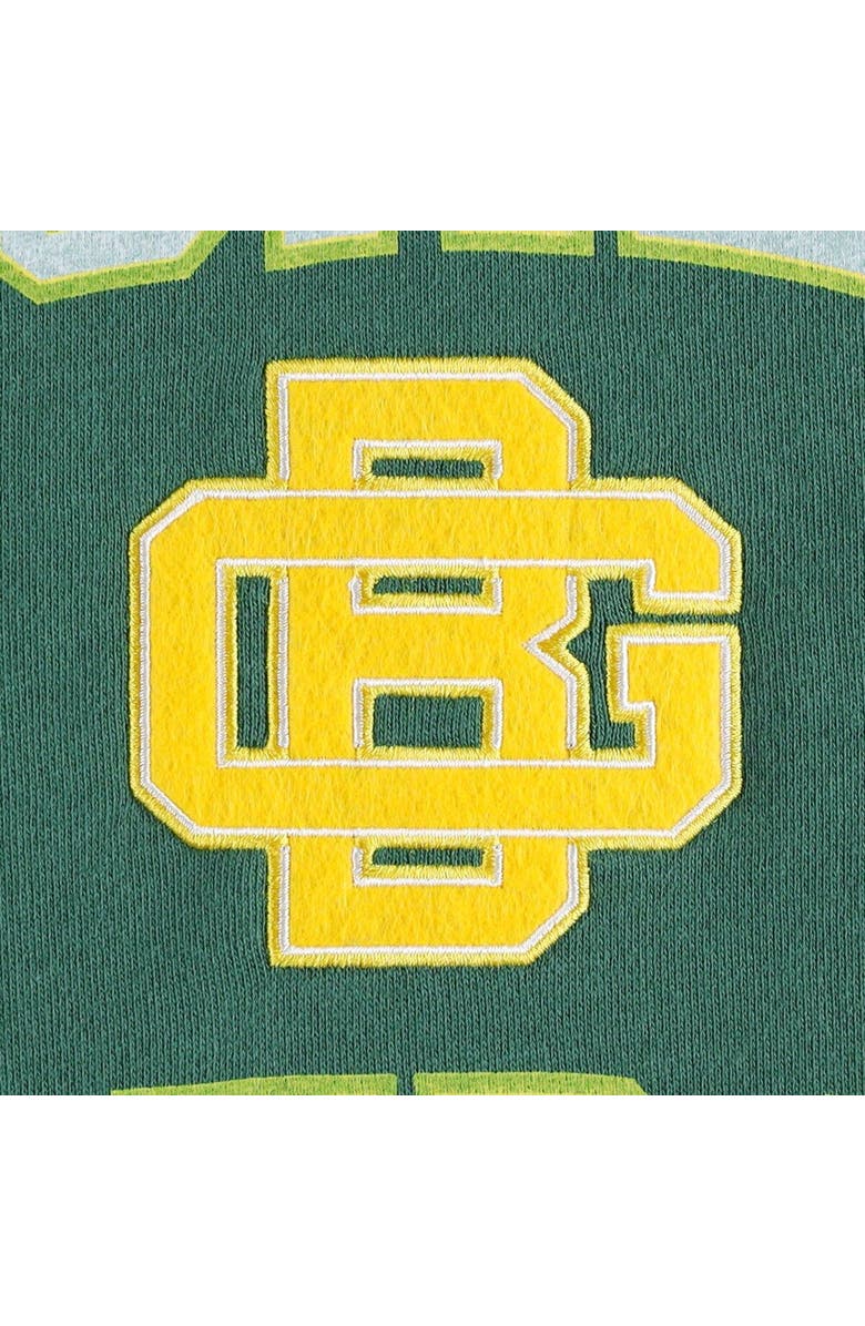 Mitchell & Ness Men's Mitchell & Ness Green Green Bay Packers Washed Short Sleeve Pullover Hoodie, Alternate, color, Green