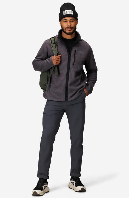 Marmot Drop Line Heathered Fleece Jacket In Black Heather
