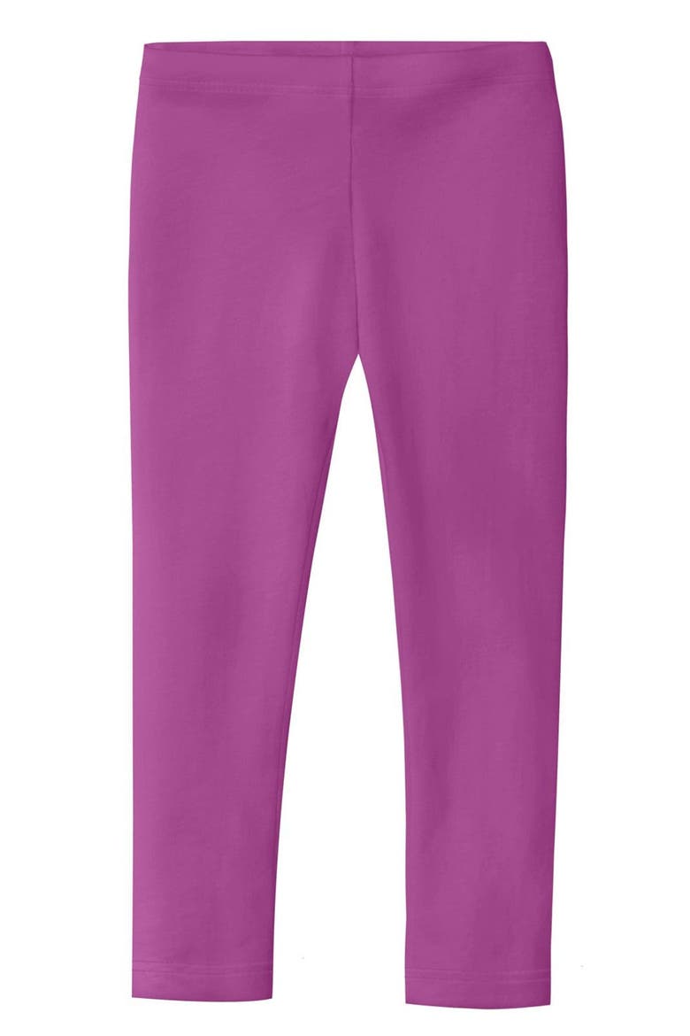 Baby Girls 100% Soft & Breathable Cotton Sensory Friendly Leggings, Alternate, color, Plum