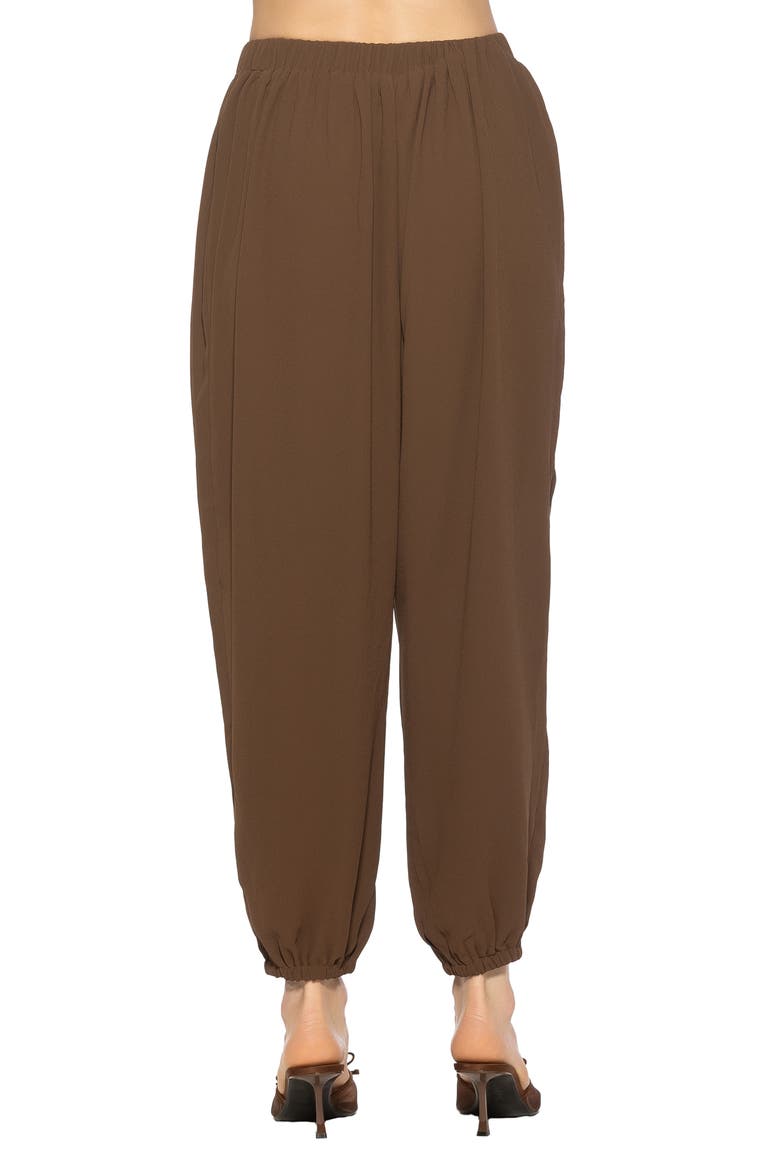 Silas Draped Balloon Pants, Alternate, color, BROWN