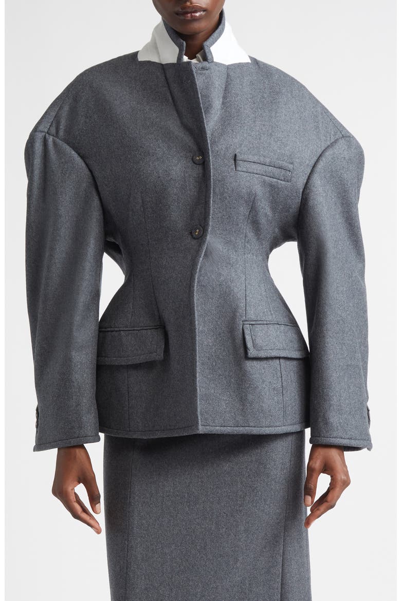 Nipped Waist Coat, Main, color, DARK GREY