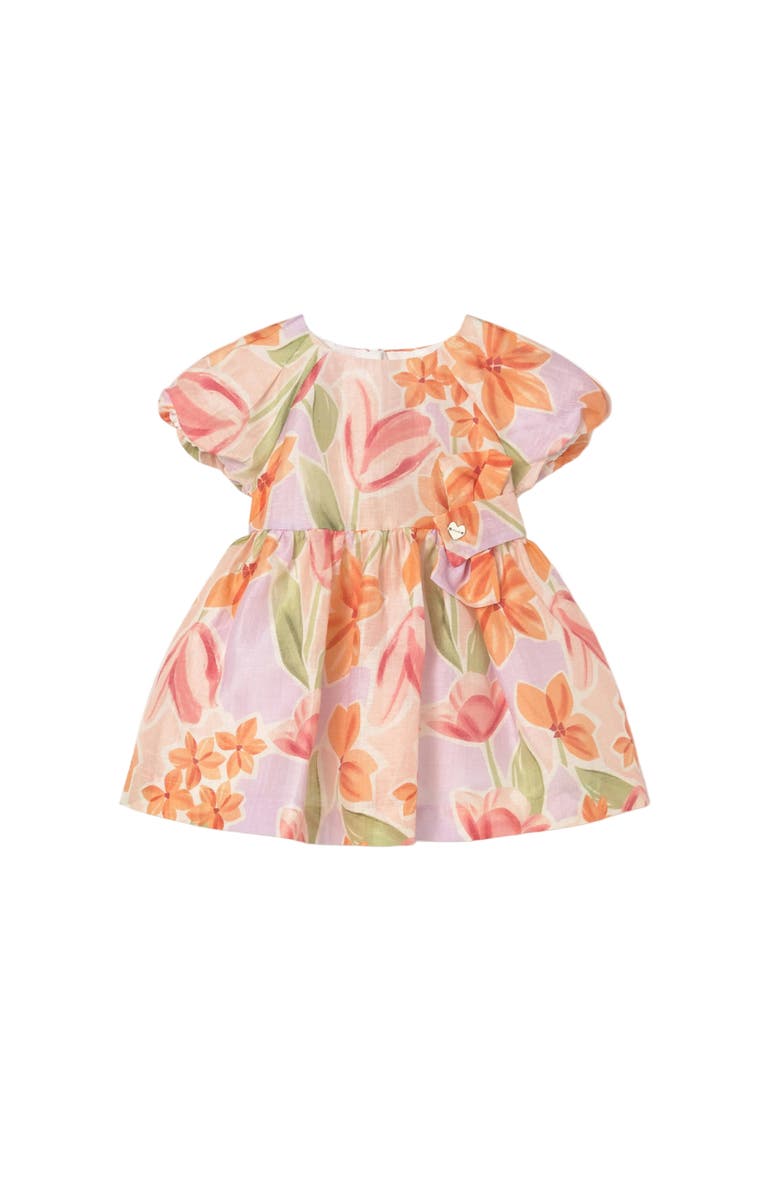 Mayoral Dress With Floral Print, Main, color, Lavender