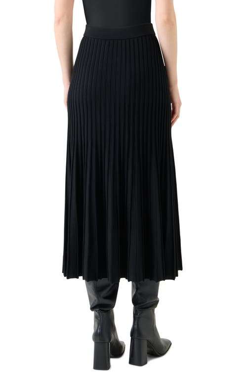 Akris Punto Flared Merino Wool Rib Midi Skirt In Black