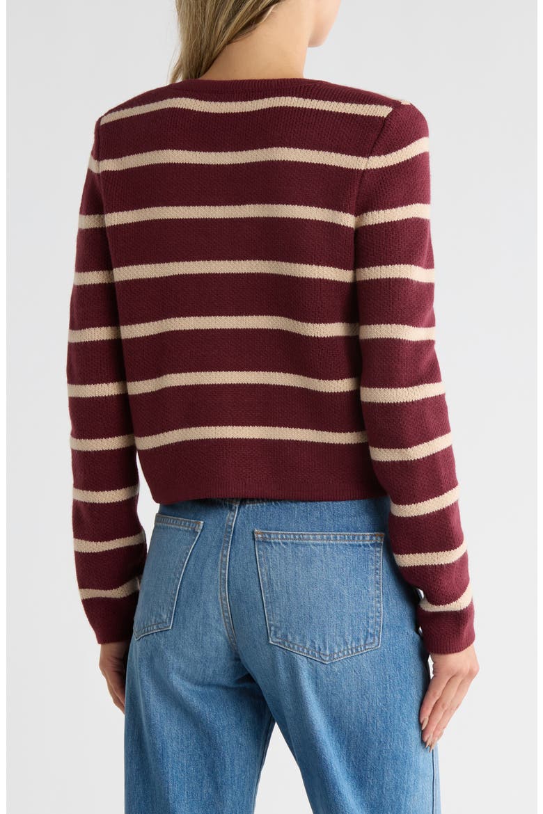 Babysoft Cardigan Sweater, Alternate, color, BORDEUAX/ SAND