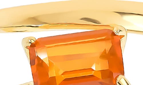 Ys Gems Gemstone Bypass Ring In Orange