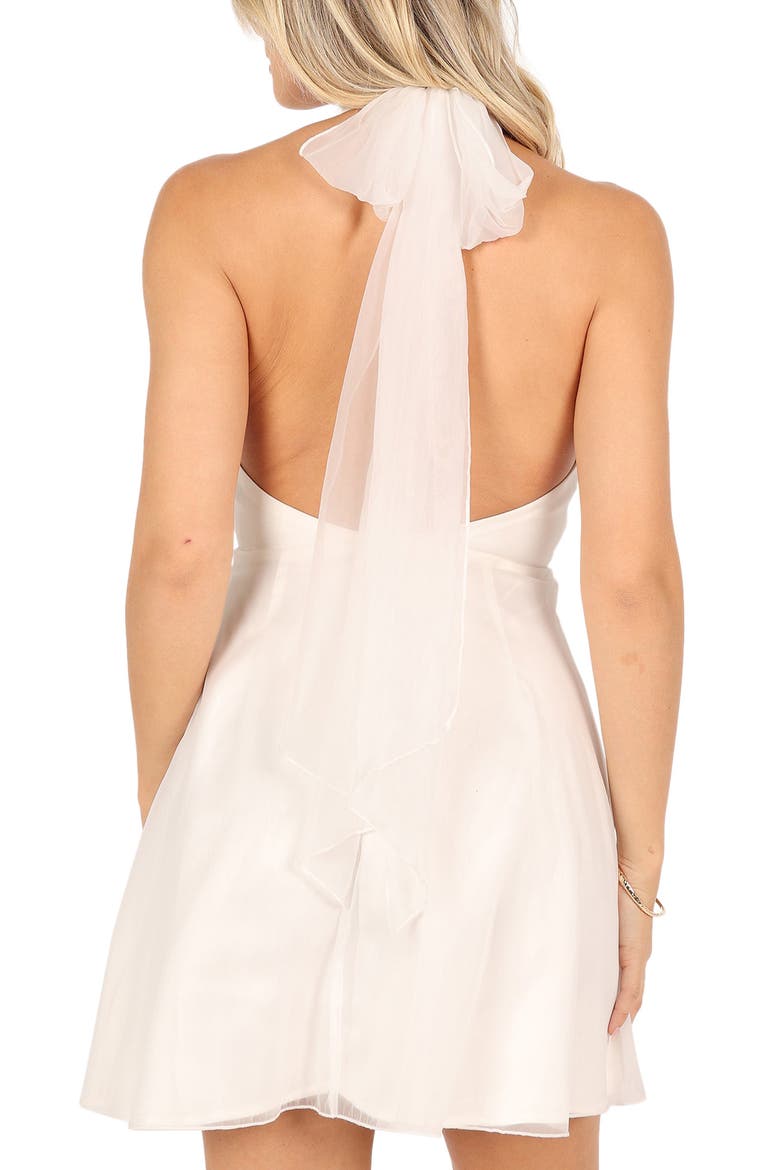 Anya Tulle Halter Minidress, Alternate, color, WHITE