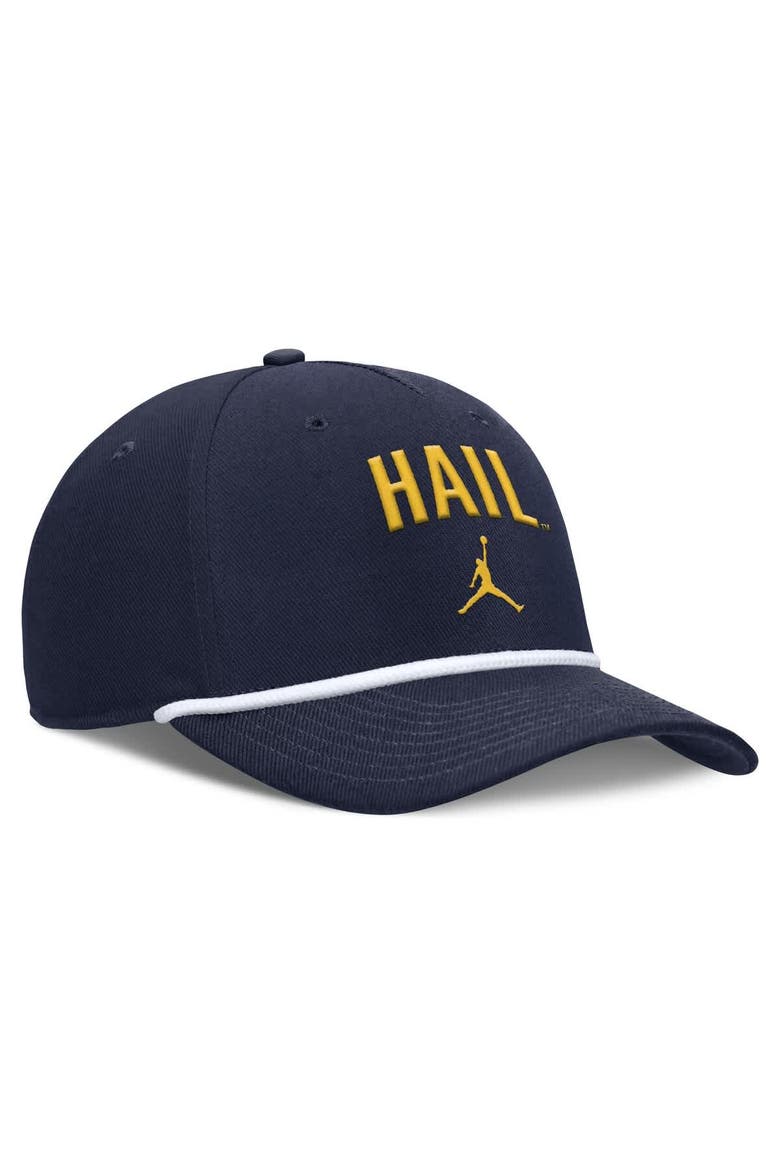 Men's Jordan Brand Navy Michigan Wolverines Rise Campus Adjustable Hat, Alternate, color, Navy