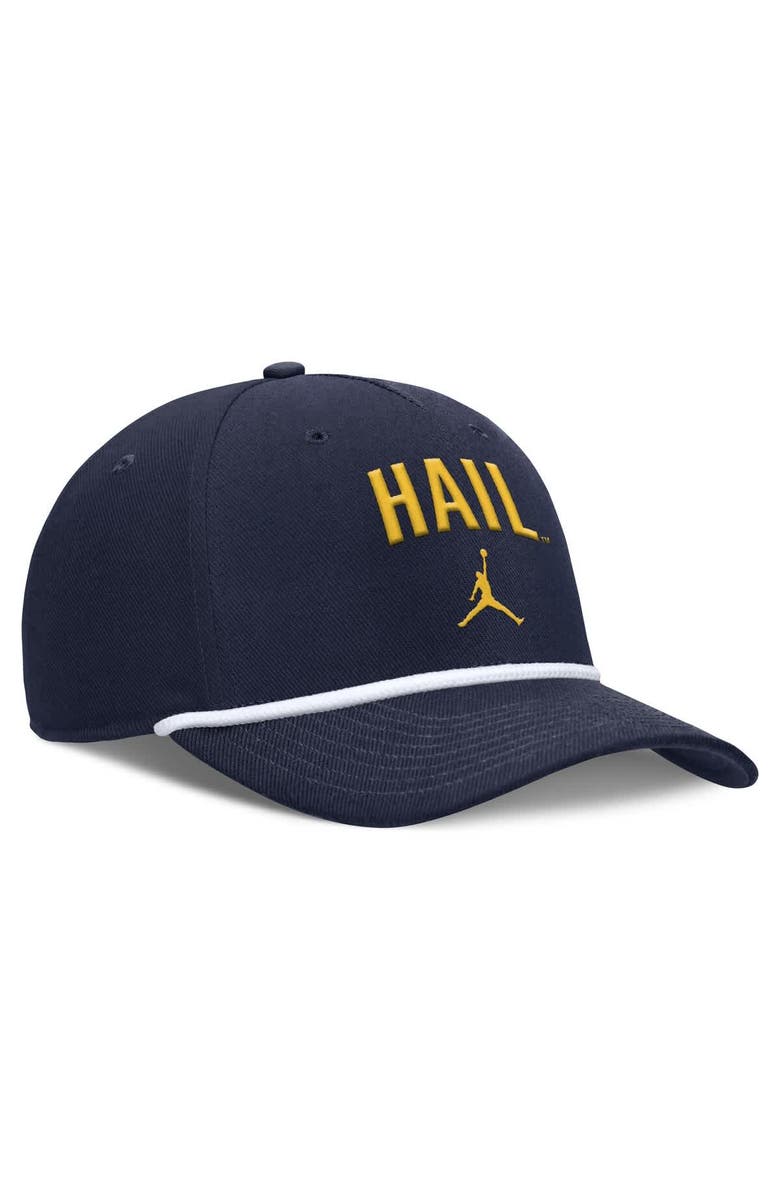 Jordan Brand Men's Jordan Brand Navy Michigan Wolverines Rise Campus Adjustable Hat, Alternate, color, Navy