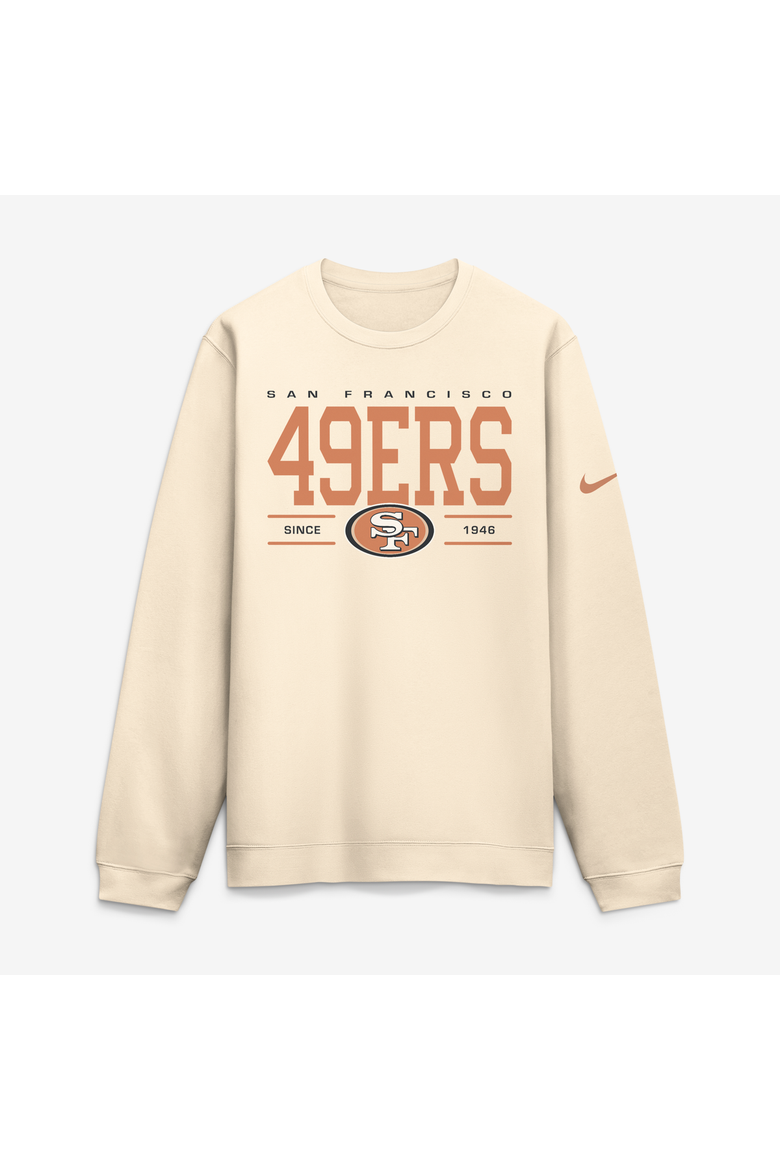 Men's Nike Natural San Francisco 49ers Always Reppin' Club Sweatshirt, Alternate, color, Natural
