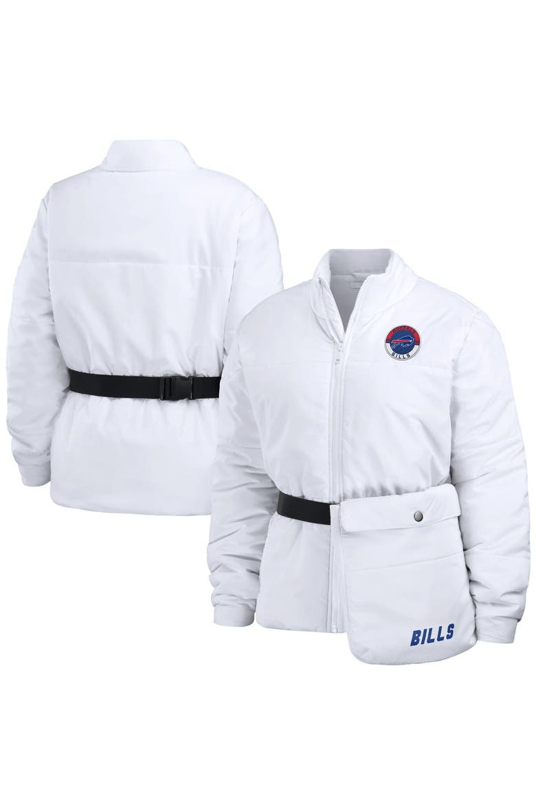 Women's WEAR by Erin Andrews  White Buffalo Bills Packaway Full-Zip Puffer Jacket, Main, color, White