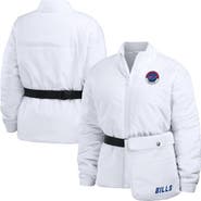 WEAR by Erin Andrews Women's WEAR by Erin Andrews  White Buffalo Bills Packaway Full-Zip Puffer Jacket
