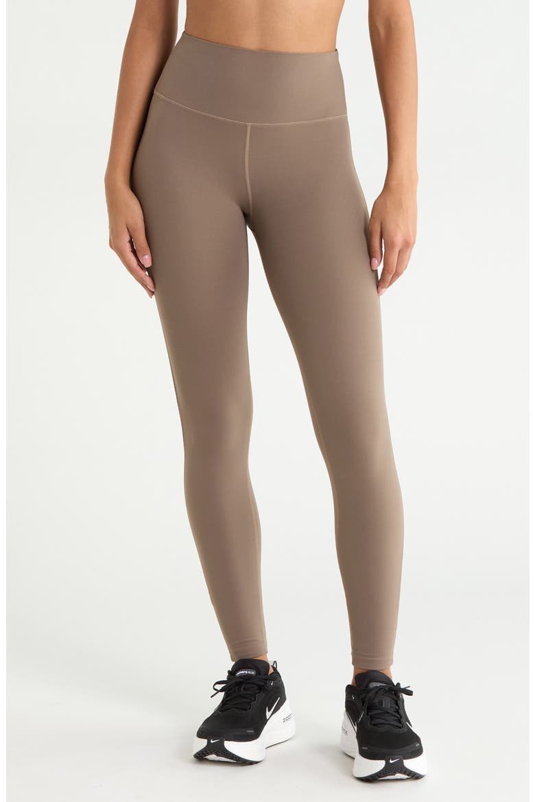 Layla Airweight High Waist 7/8 Leggings, Main, color, LENTIL/ BLACK