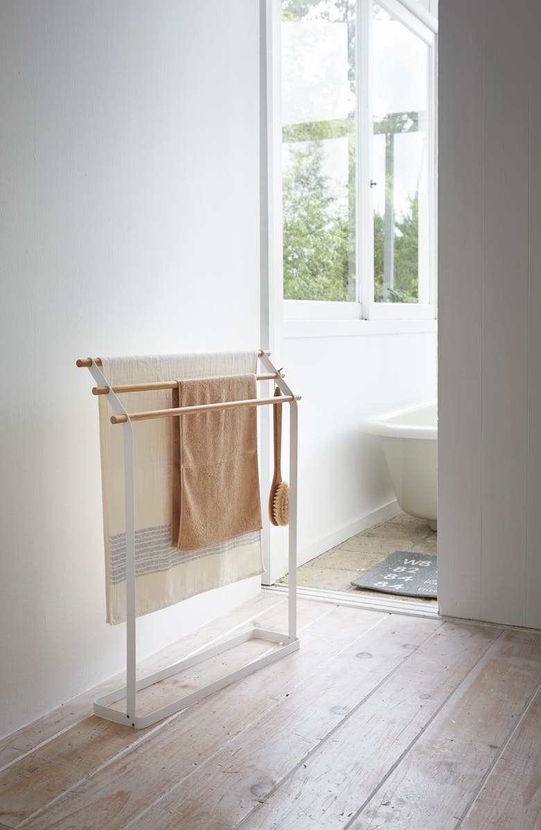 Yamazaki Bath Towel Hanger, Alternate, color, White