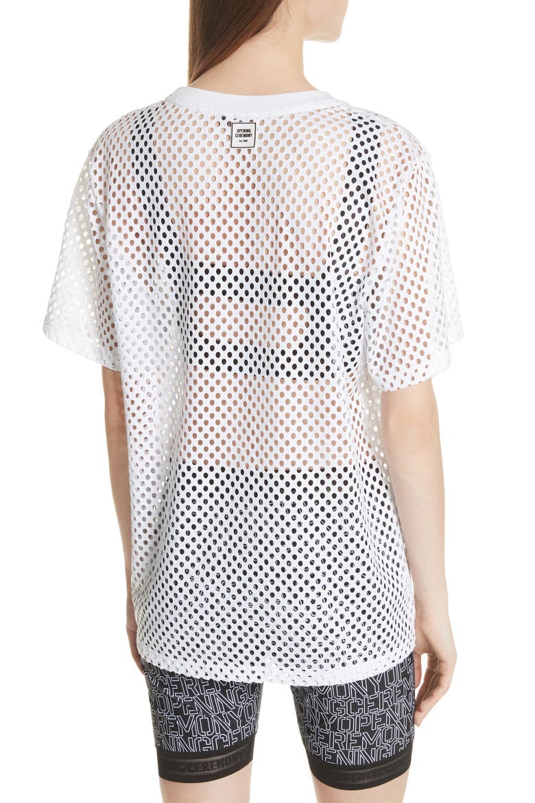 Mesh Tee, Alternate, color, WHITE