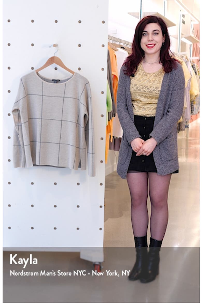 Windowpane Check Merino Wool Sweater video