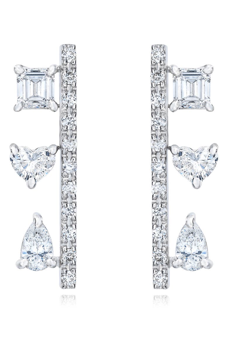 Mindi Mond Diamond Bar Drop Earrings, Main, color, 18K Wg