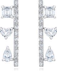 Mindi Mond Diamond Bar Drop Earrings