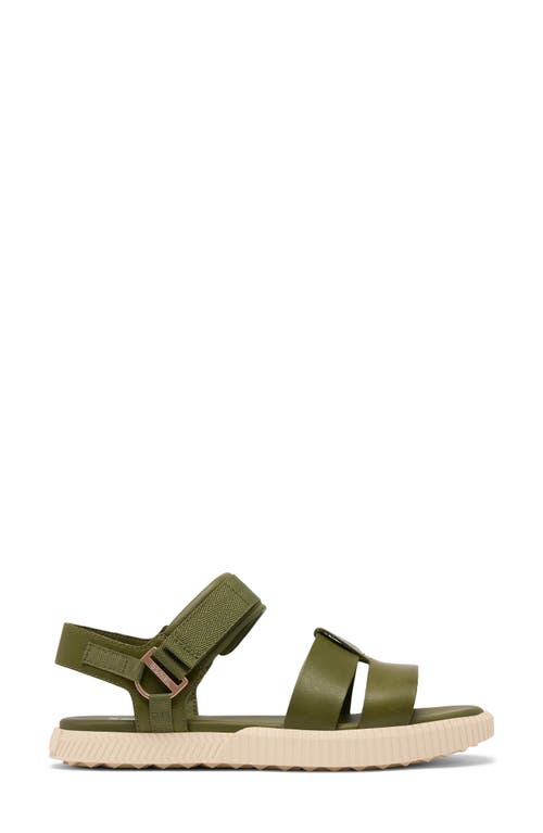 Sorel Ona Ave Ankle Strap Sandal In Utility Green/bleached