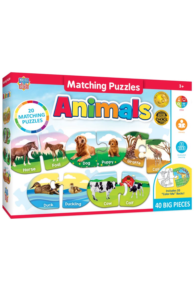 Animals Matching Puzzles, Main, color, Multicolor